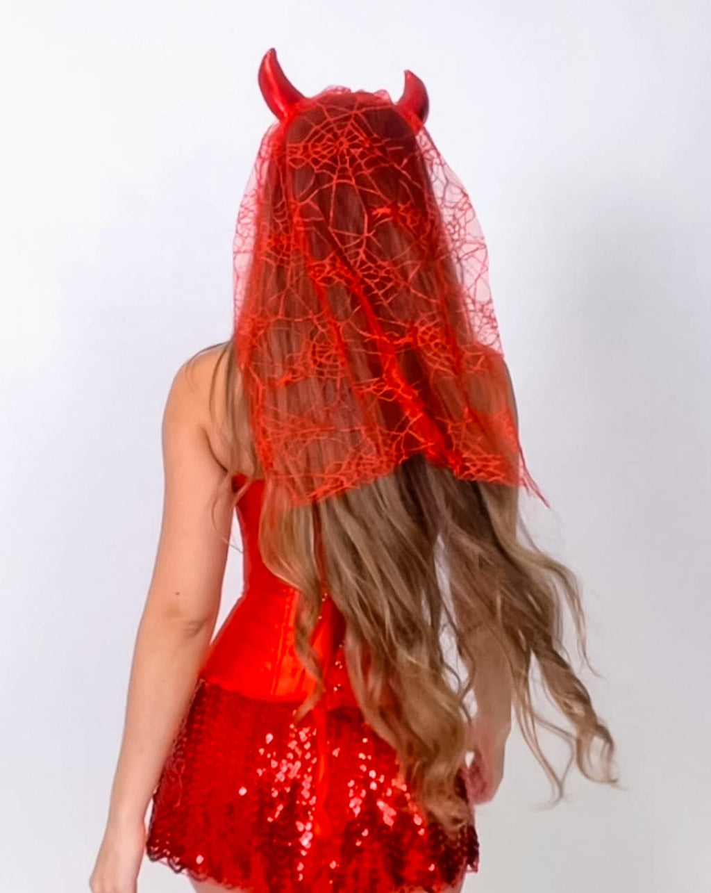 DIADEMA DIABLITA CON VELO