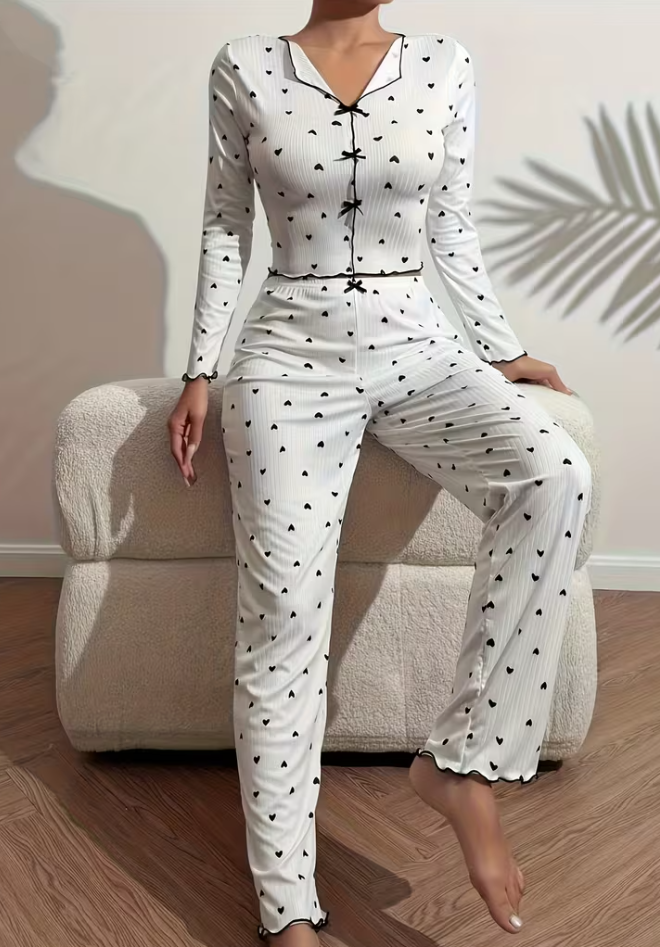 BLACK HEARTS PAJAMAS